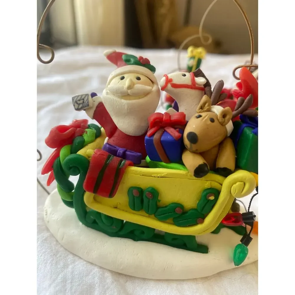 Kirkland Signature Jolly Holiday handmade clay ornaments, likely  a vintage set